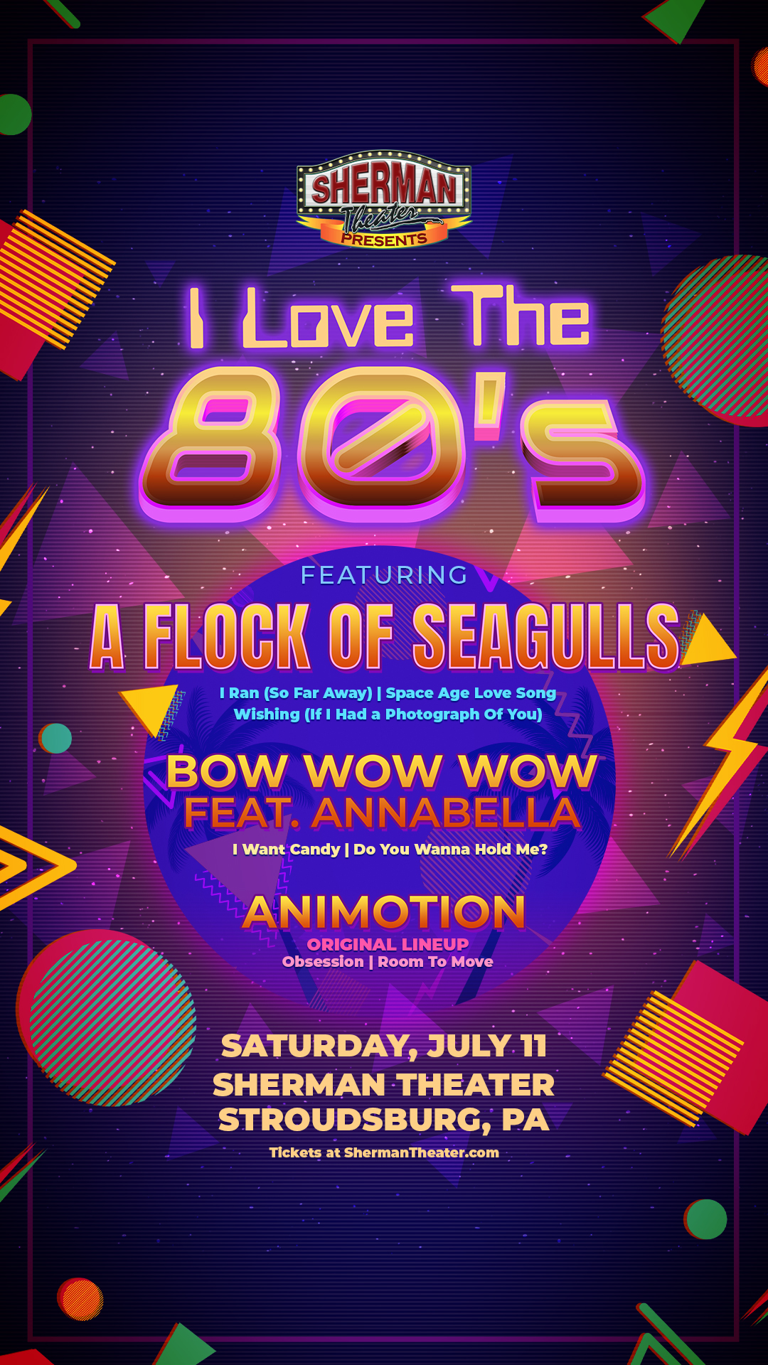 Saturday, July 11 Doors: 7 pm // Show: 8 pm  $45 to $185.70 (fees included)