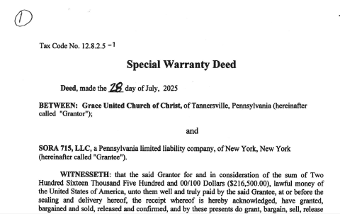 Deed: Grace United Church
