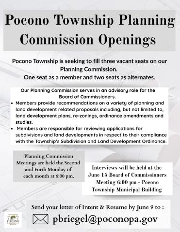 Planning Commission Openings