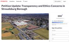 Petition Update: Transparency and Ethics Concerns in Stroudsburg Borough