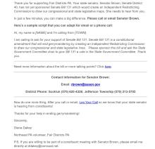 Contact Senator Brown