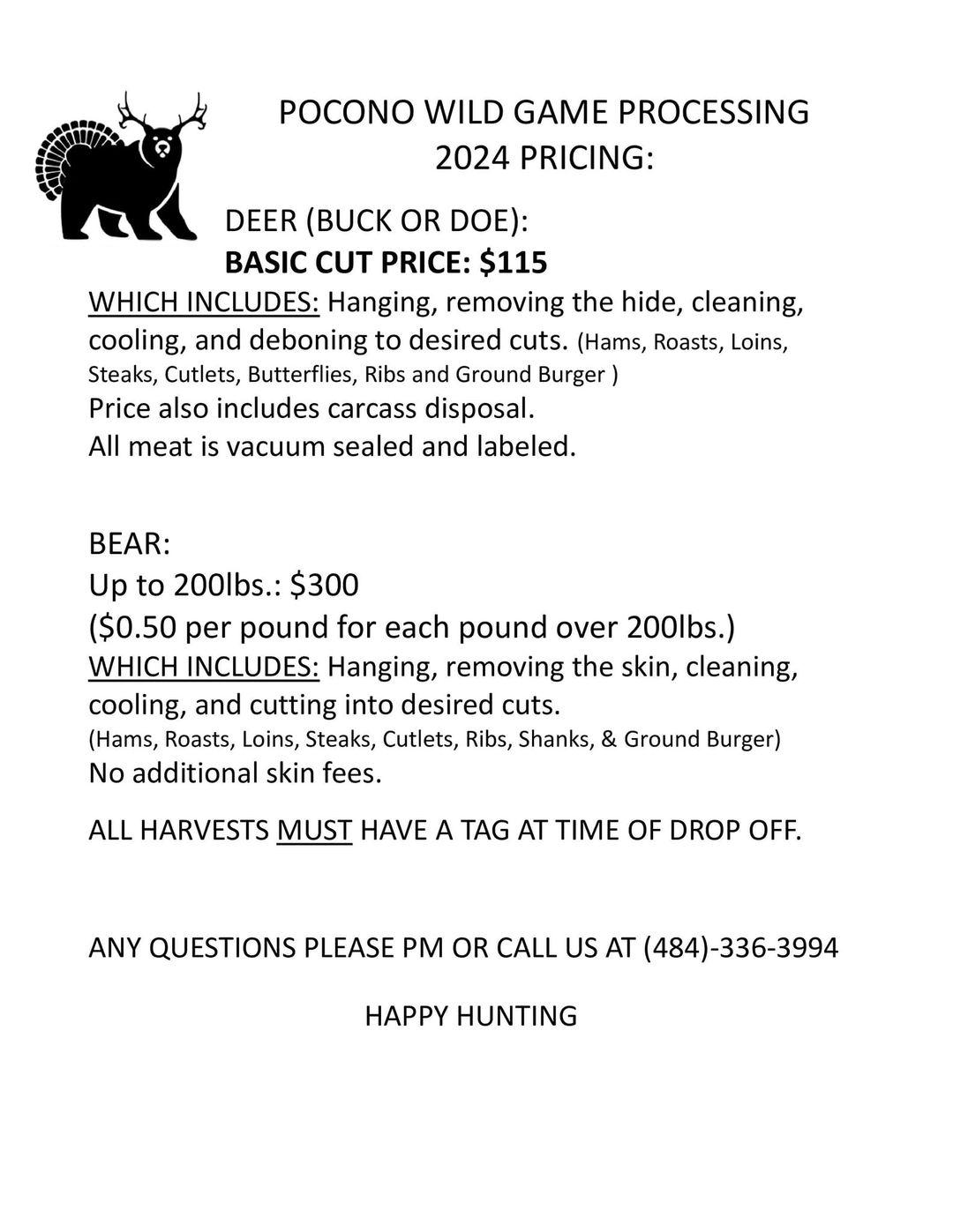 Pocono Wild Game Processing