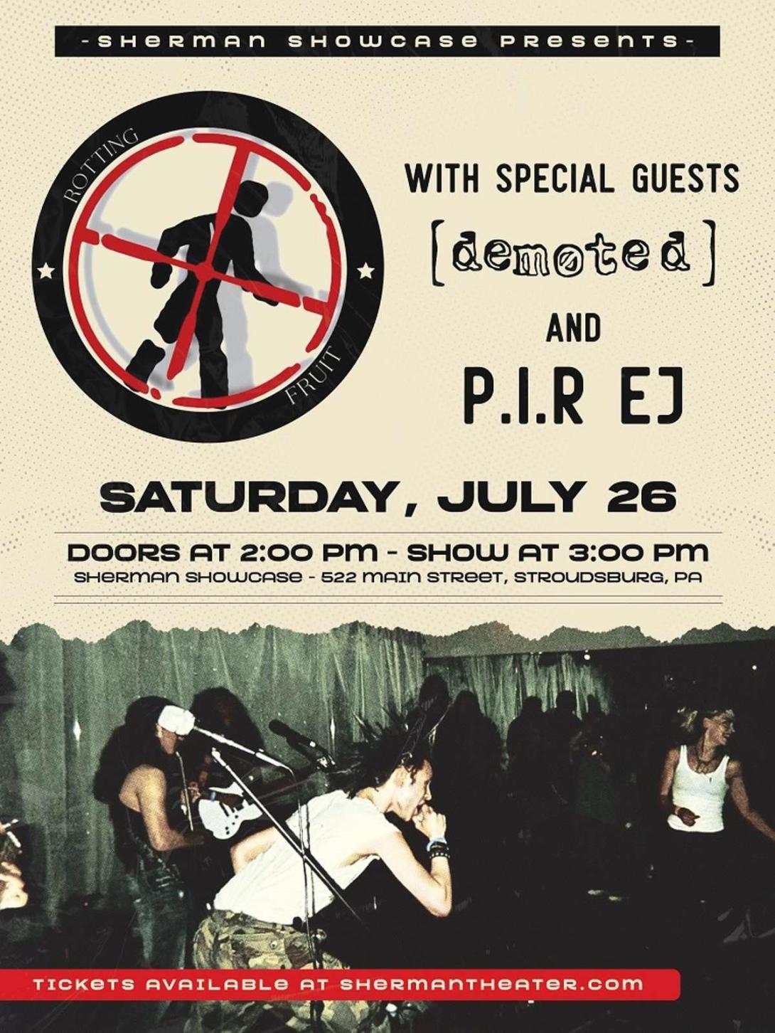 Saturday, July 26 Doors: 2pm // Show: 3pm