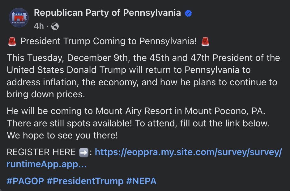 Donald Trump - Remarks at Mount Airy Resort